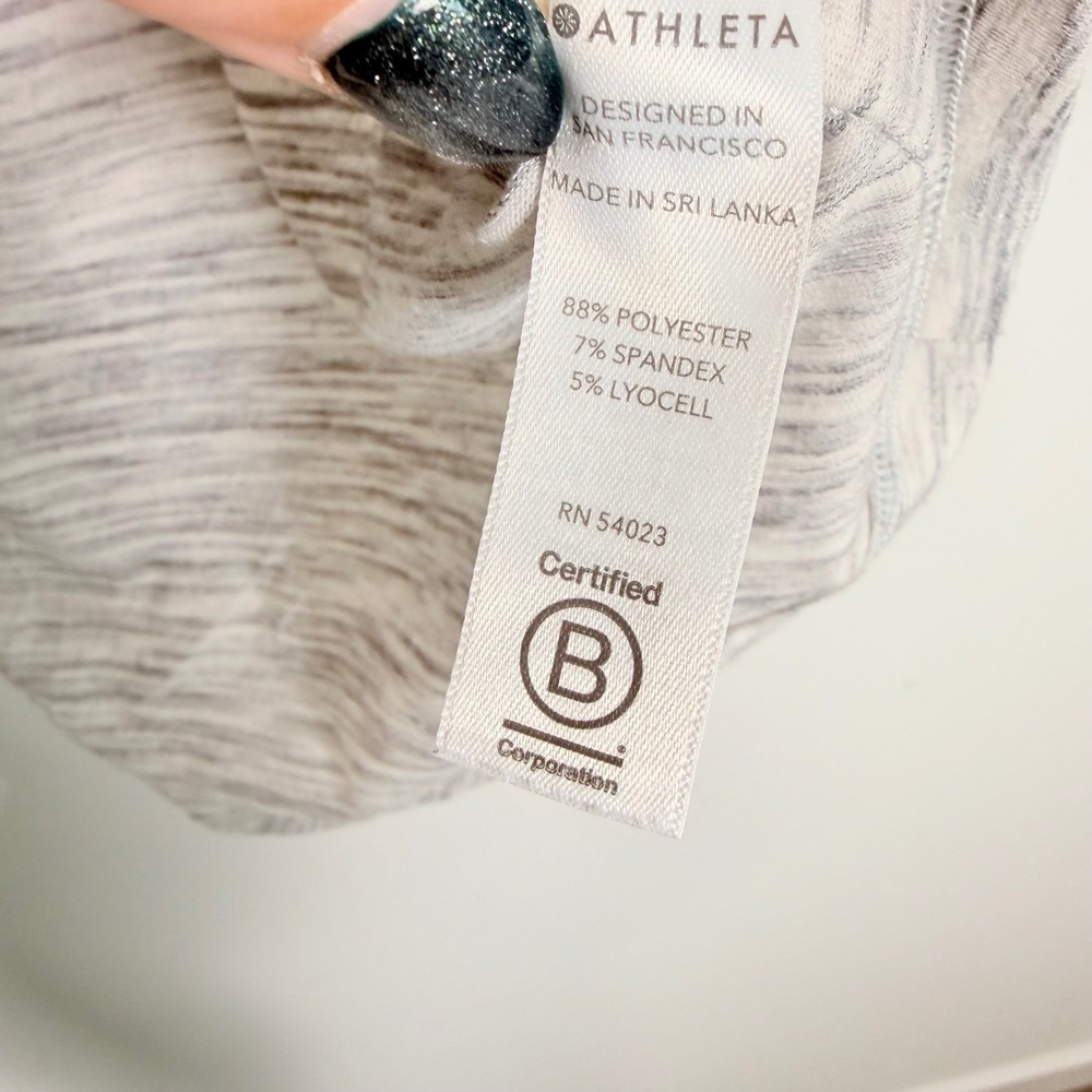 Athleta Essence Tank Top Womens Small Spacedye Tie Back Sleeveless Yoga Workout - Picture 8 of 9